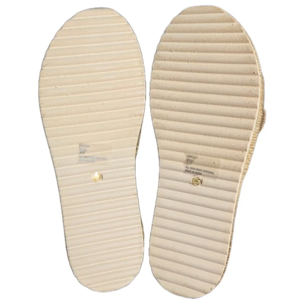 C&C California Barista Platform Slide Sandals Womens 8.5 Beige Espadrille‎